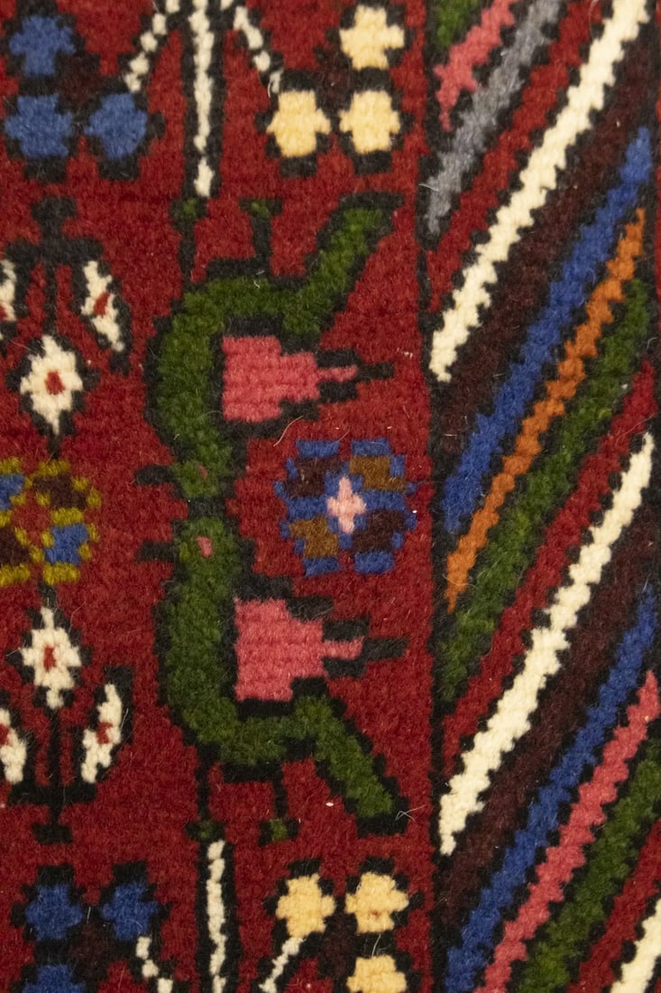 Red Tribal 3X5 Shiraz Persian Rug - 14