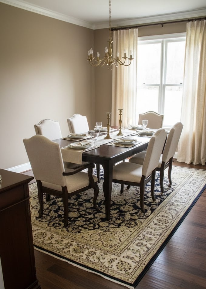 Cream Floral 7X10 Indo-Nain Oriental Rug - 2