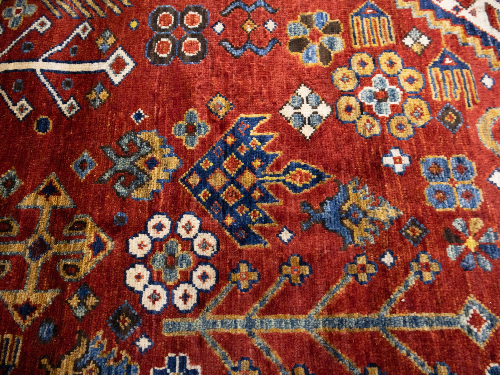 Rusty Red Geometric Tribal 6X9 Afghan Herati Oriental Rug - 8