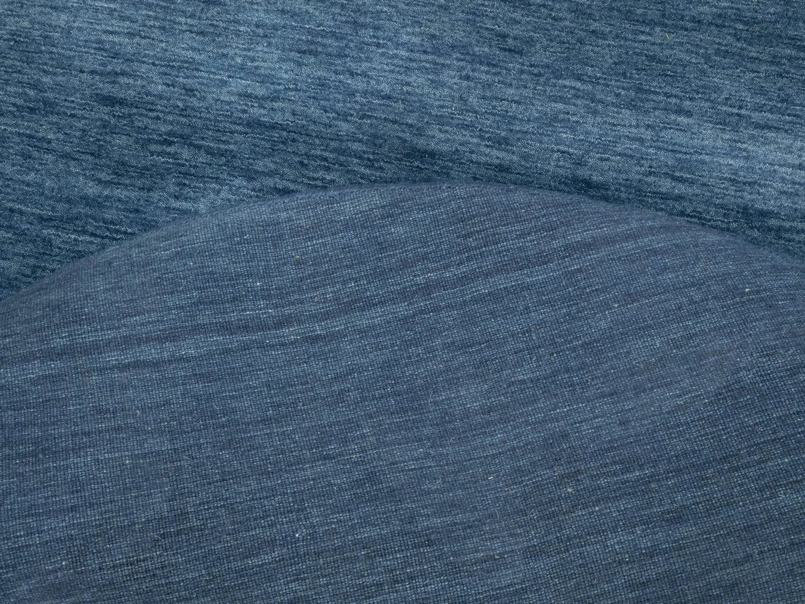Steel Blue Modern Solid 6X6 Gabbeh Oriental Round Rug - 10