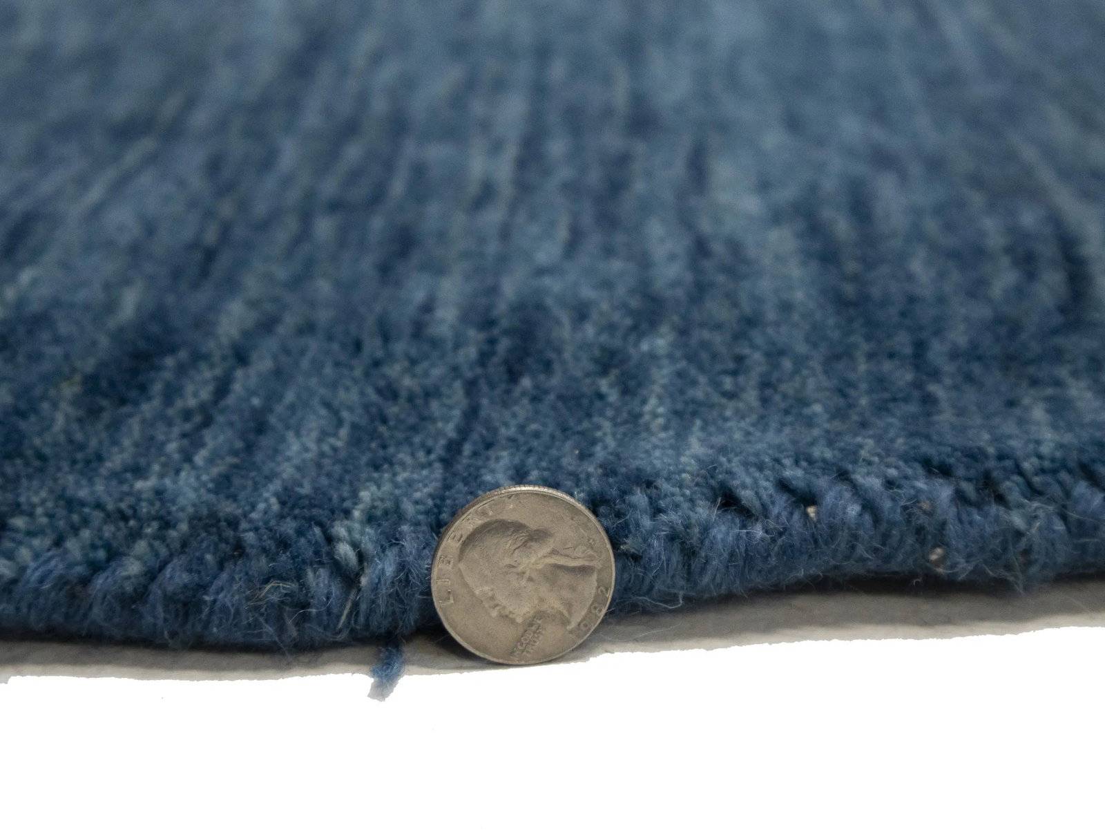 Steel Blue Modern Solid 6X6 Gabbeh Oriental Round Rug - 11