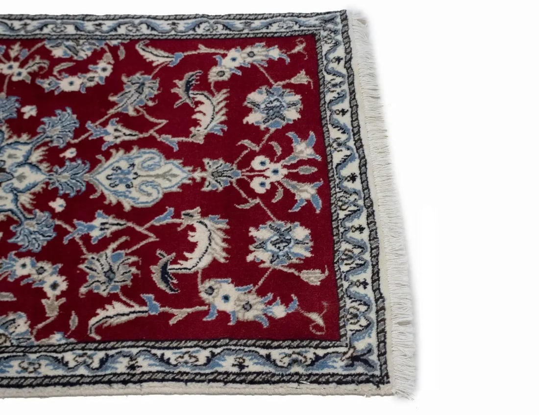 Red Classic 3X5 Nain Kashmar Persian Rug - 11