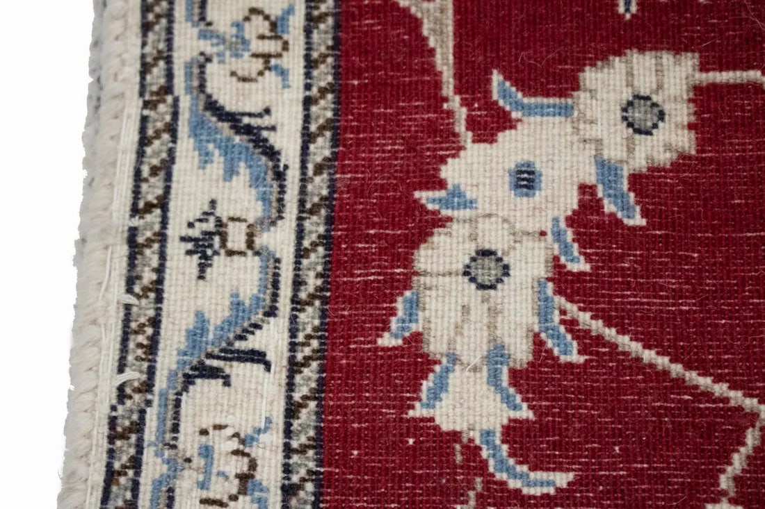 Red Classic 3X5 Nain Kashmar Persian Rug - 15