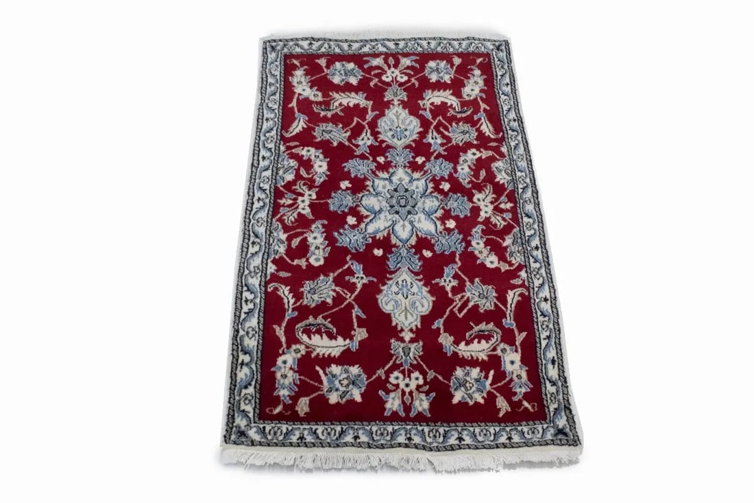 Red Classic 3X5 Nain Kashmar Persian Rug - 2
