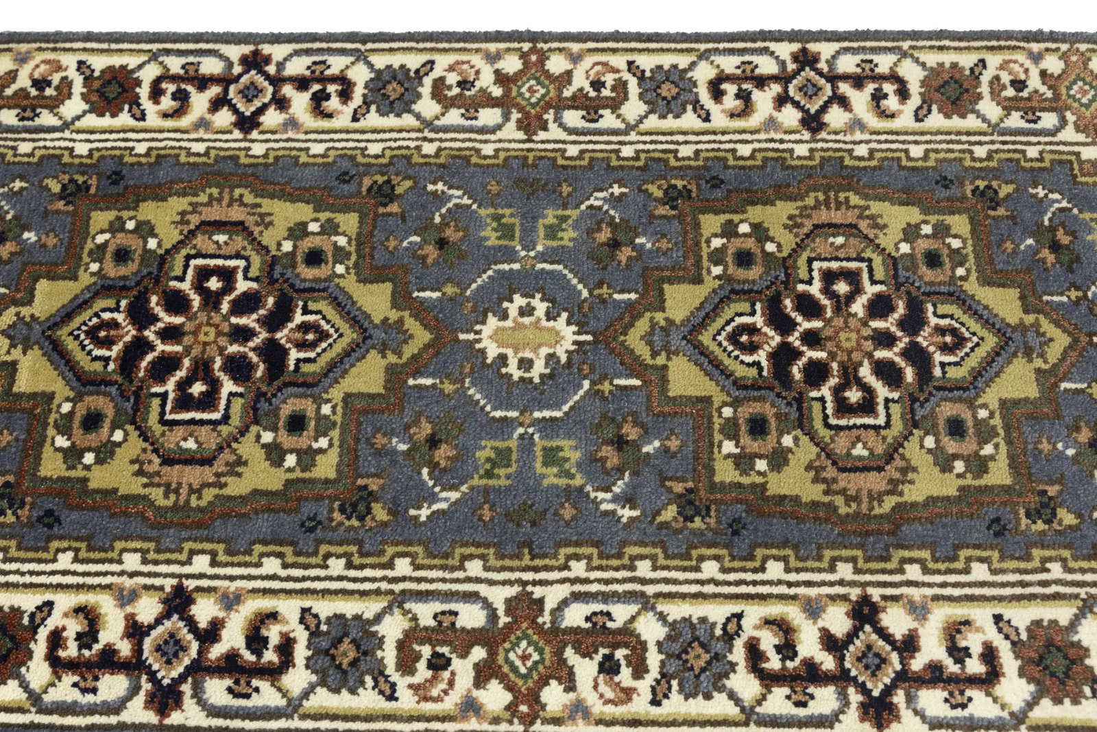 Gray Floral 3X6 Heriz Serapi Oriental Rug - 7