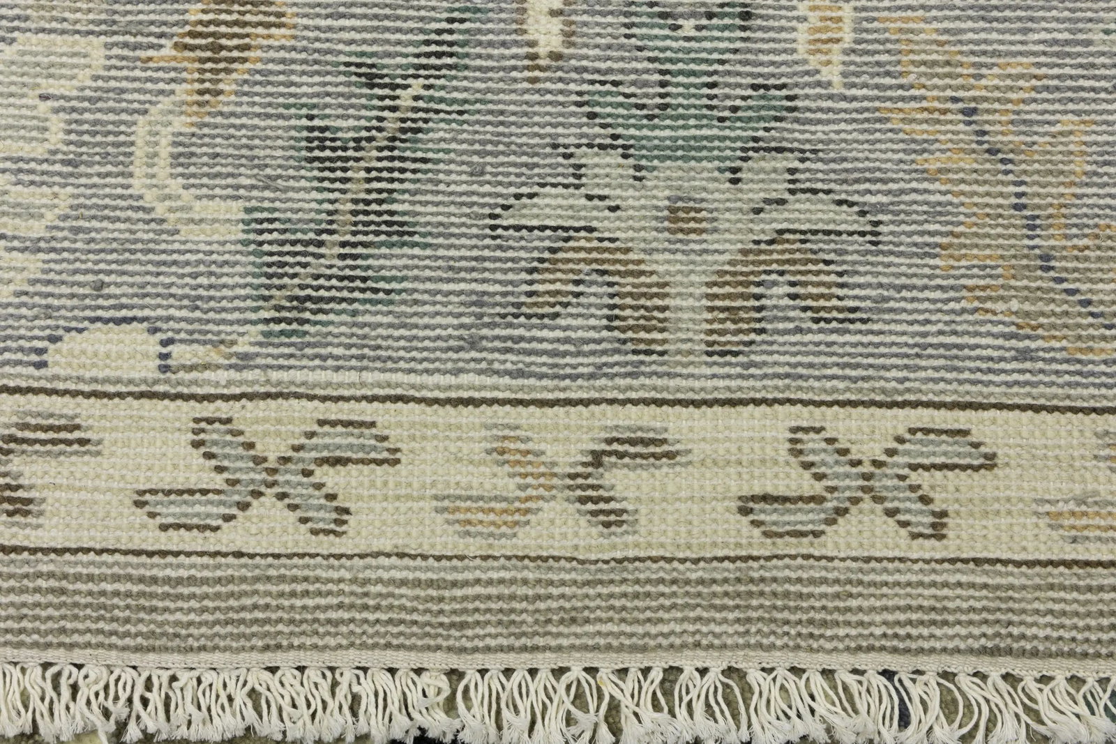 Khaki Floral 8X10 Oushak Chobi Oriental Rug - 19