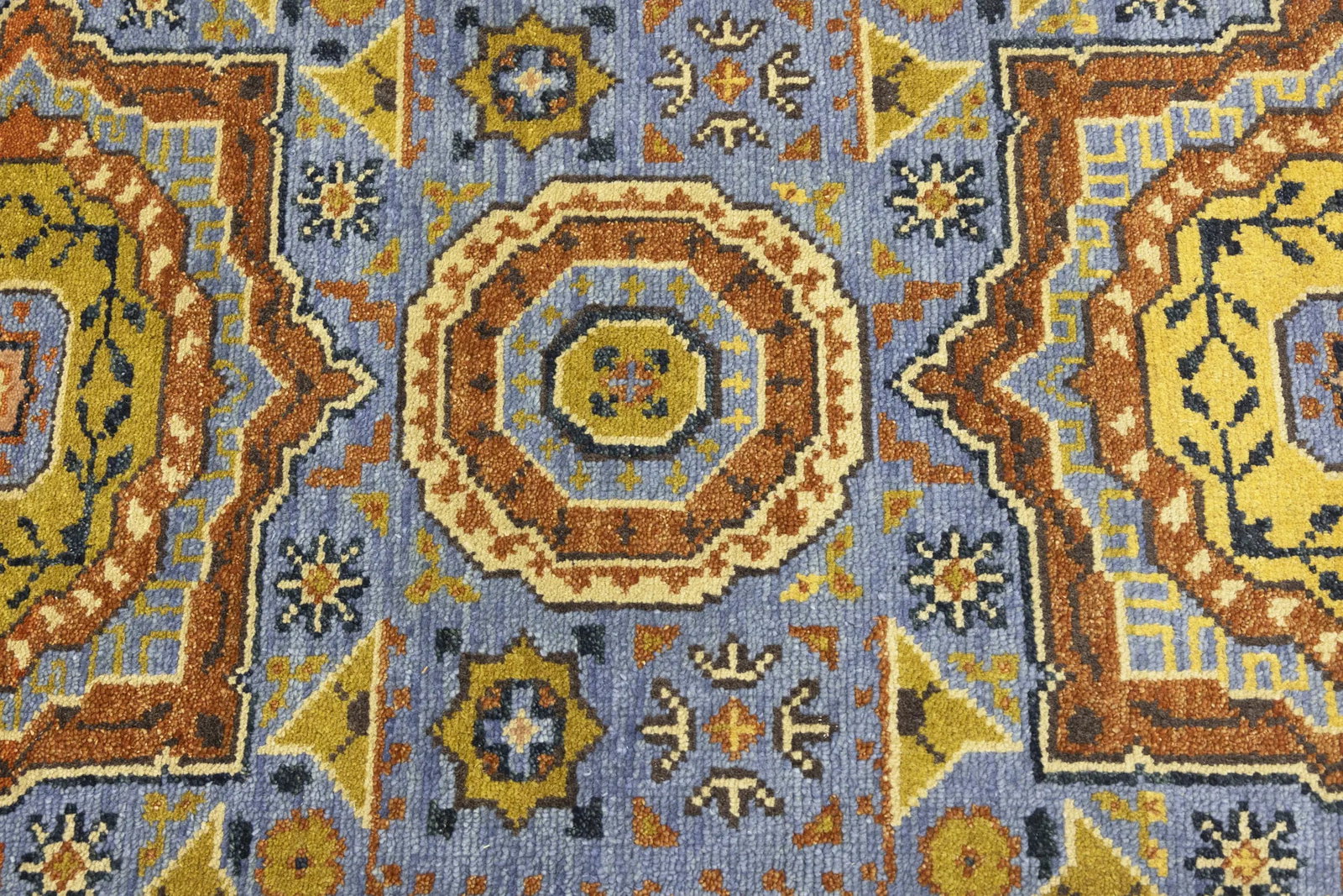 Blue Floral 2'7X10'3 Heriz Serapi Oriental Runner Rug - 10