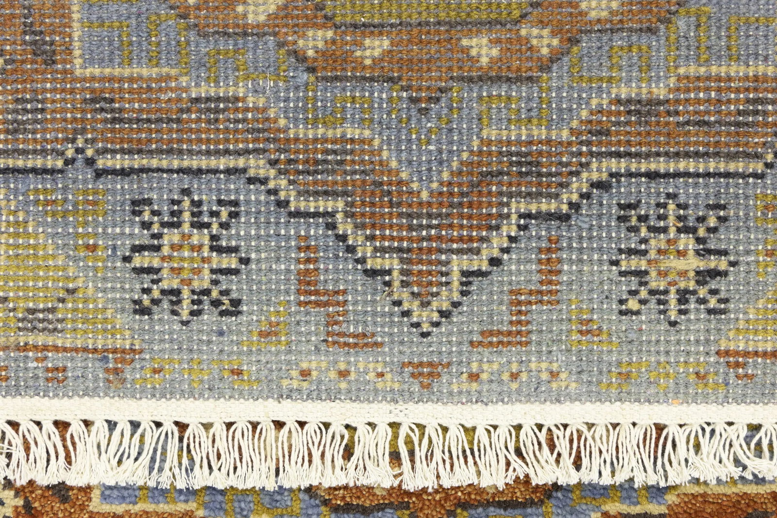 Blue Floral 2'7X10'3 Heriz Serapi Oriental Runner Rug - 14