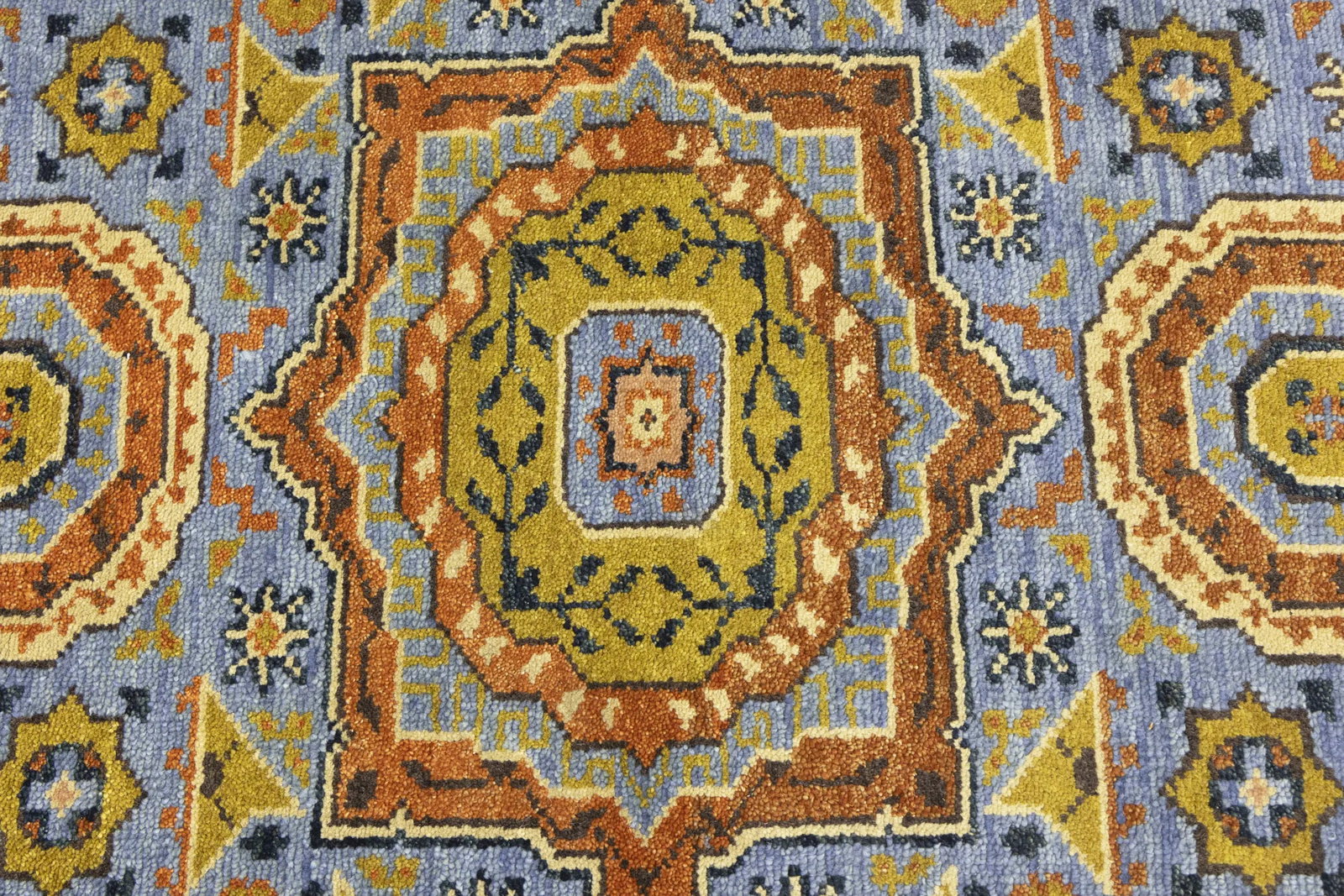 Blue Floral 2'7X10'3 Heriz Serapi Oriental Runner Rug - 9