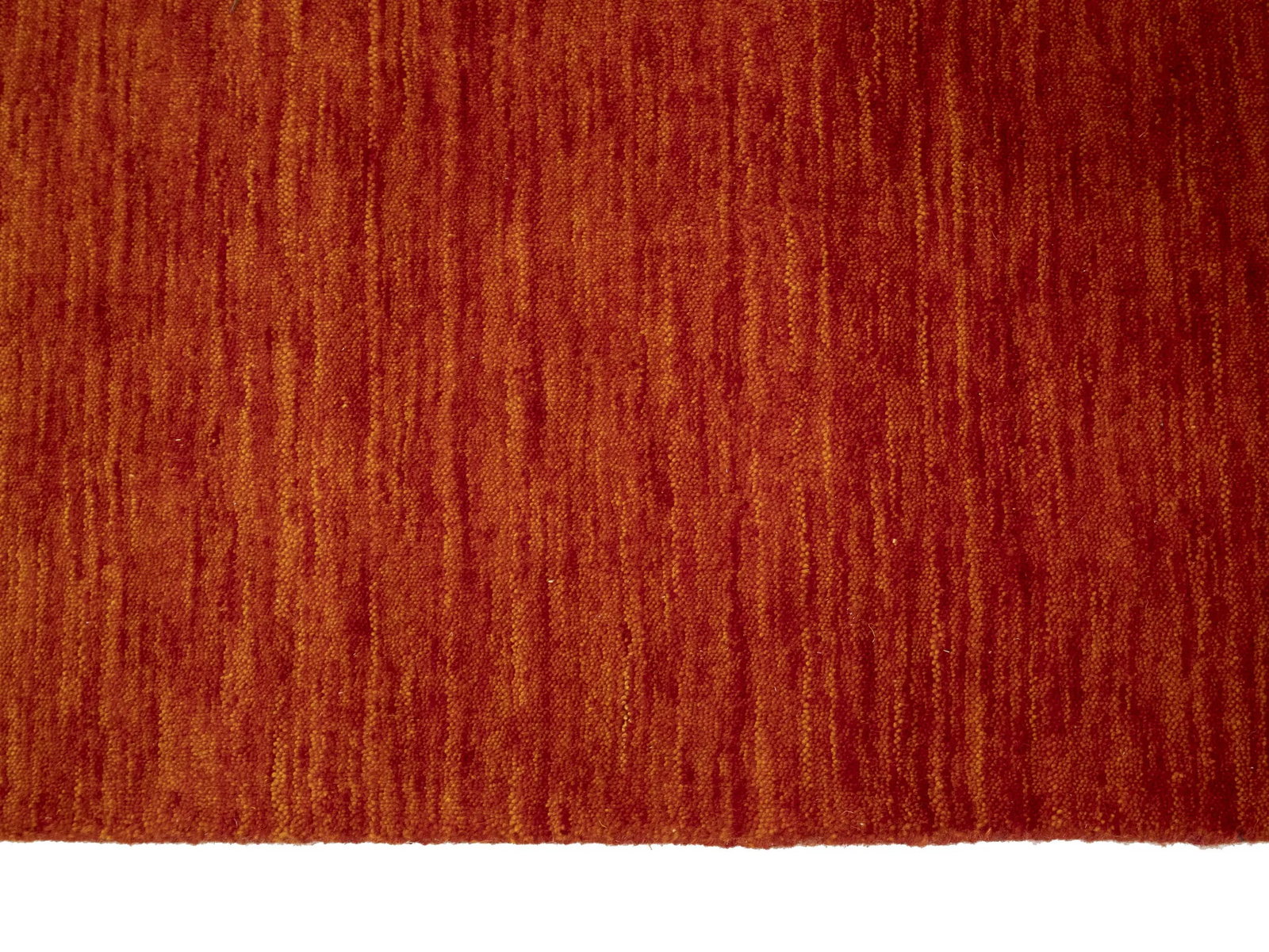 Orange Red Modern Solid 3X12 Gabbeh Oriental Runner Rug - 10