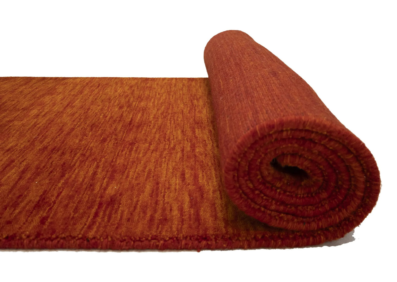Orange Red Modern Solid 3X12 Gabbeh Oriental Runner Rug - 15