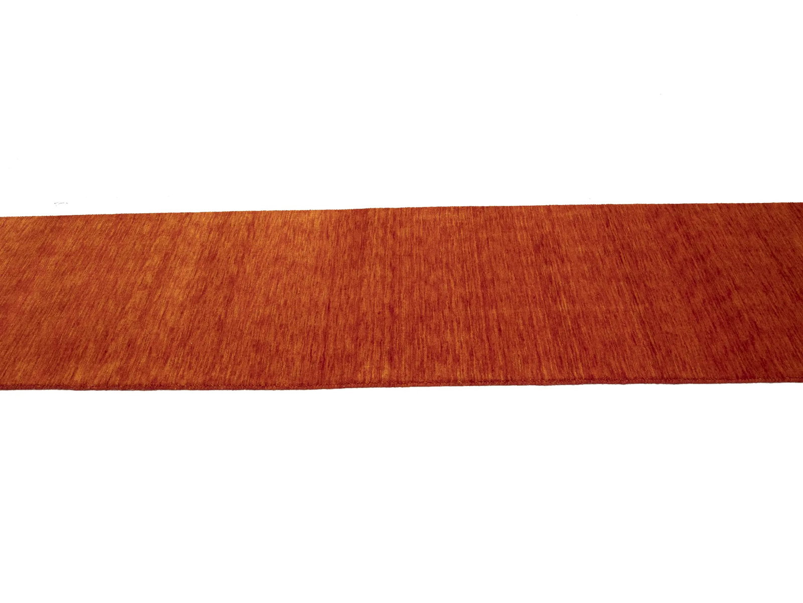 Orange Red Modern Solid 3X12 Gabbeh Oriental Runner Rug - 7