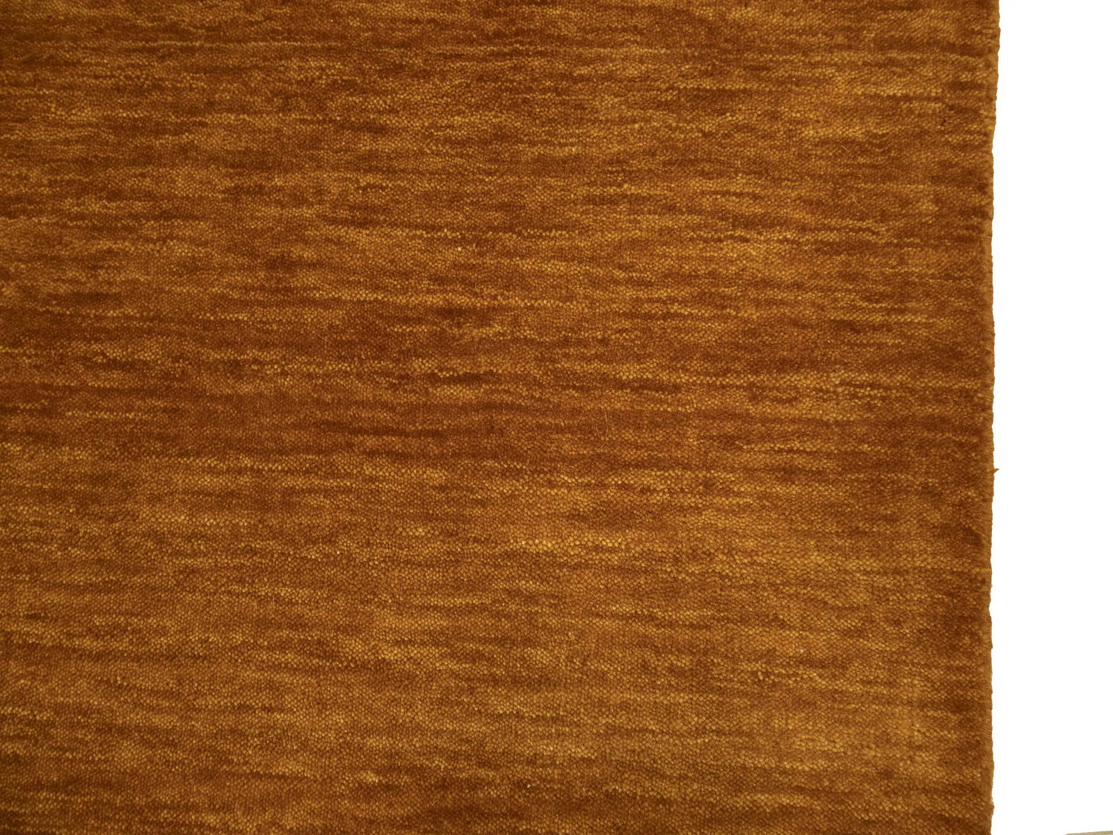 Orange Modern Solid 5X8 Gabbeh Oriental Rug - 10