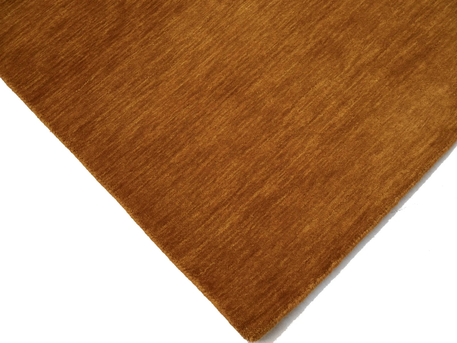 Orange Modern Solid 5X8 Gabbeh Oriental Rug - 11