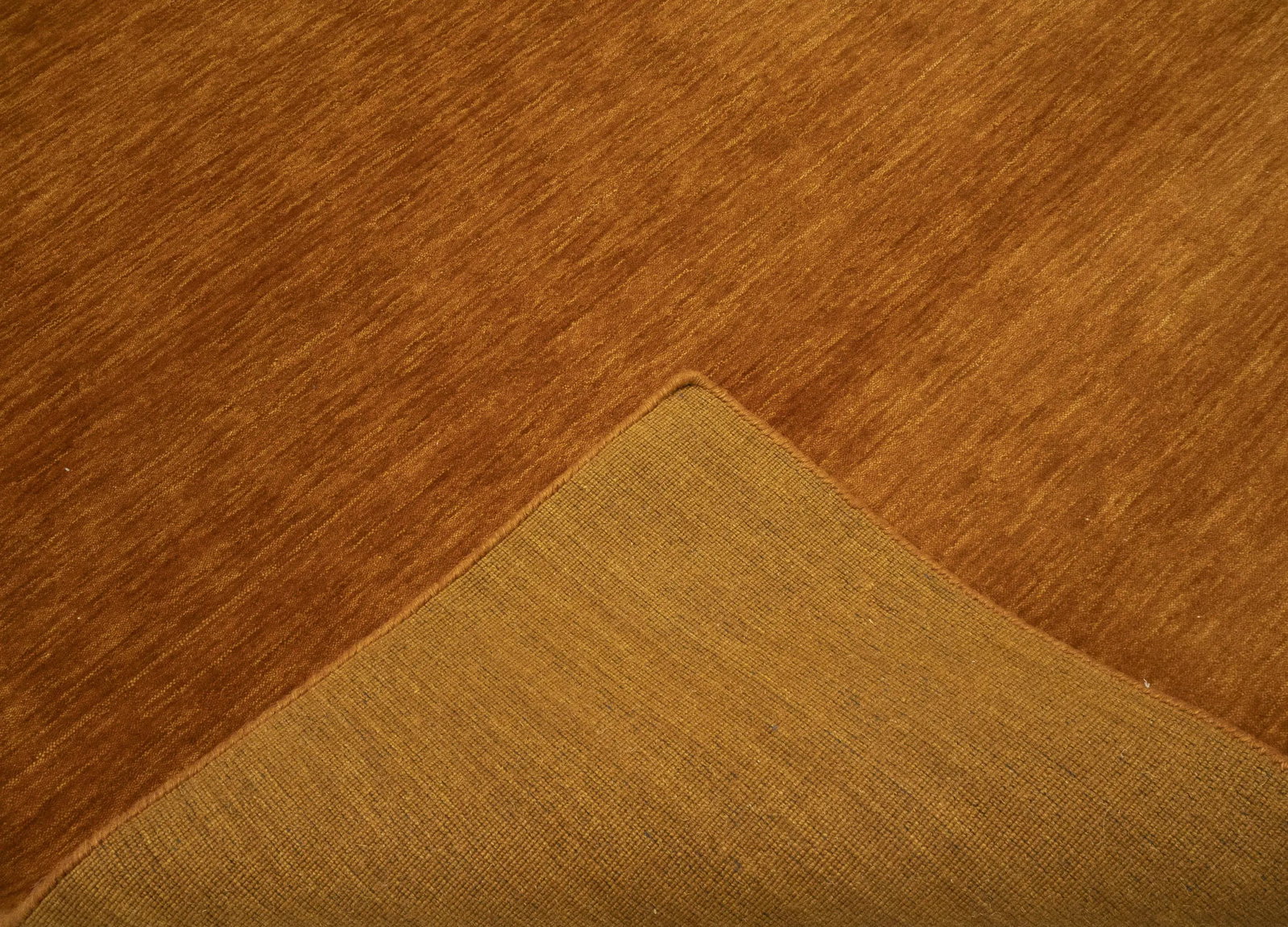 Orange Modern Solid 5X8 Gabbeh Oriental Rug - 13