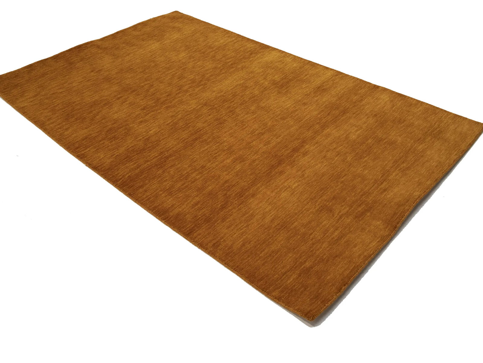 Orange Modern Solid 5X8 Gabbeh Oriental Rug - 4