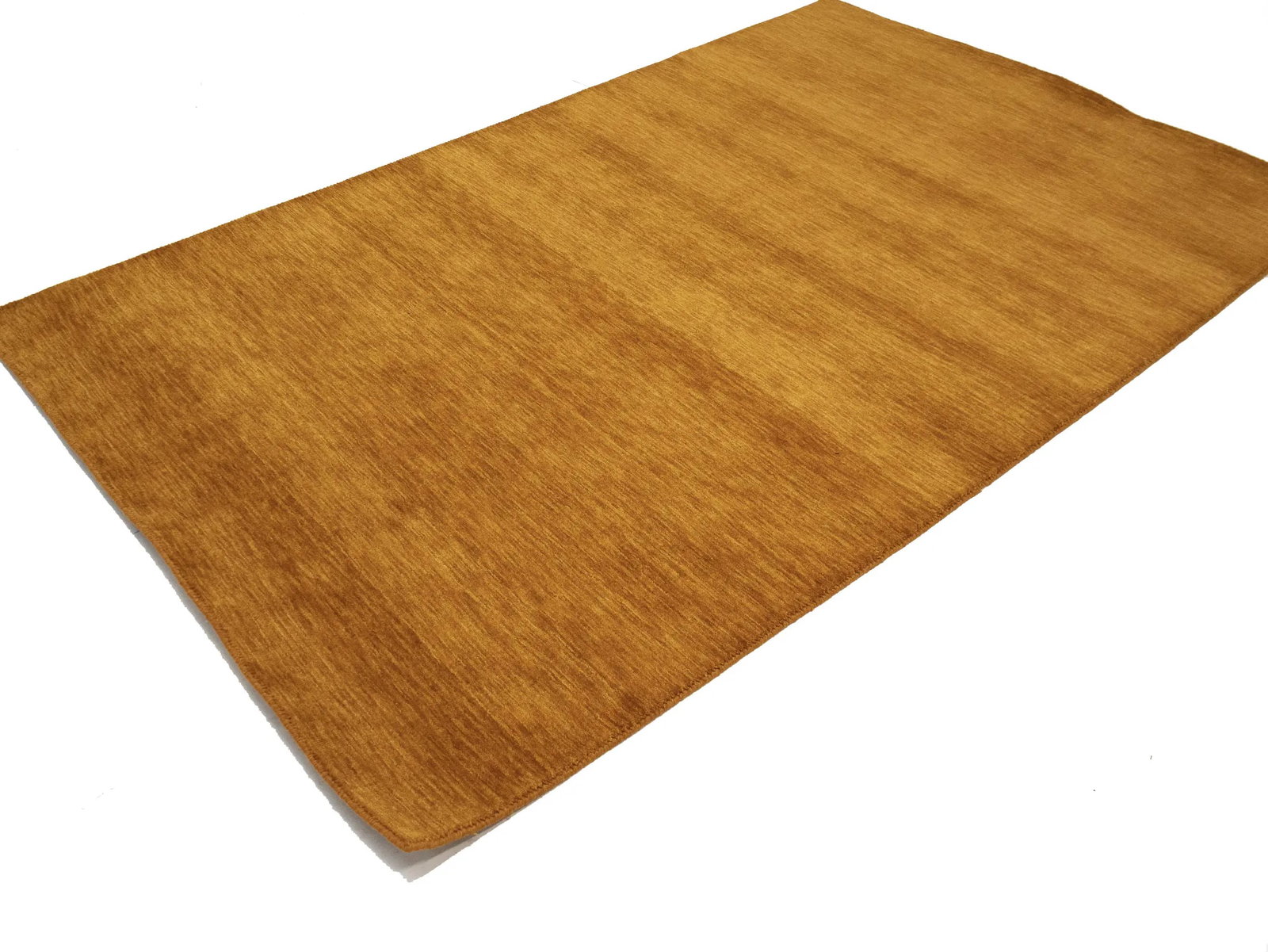 Orange Modern Solid 5X8 Gabbeh Oriental Rug - 5