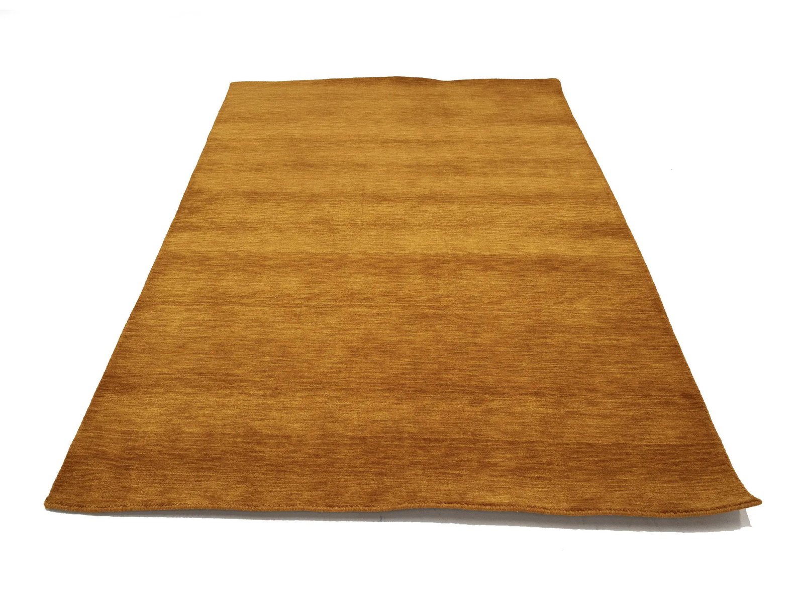 Orange Modern Solid 5X8 Gabbeh Oriental Rug - 6