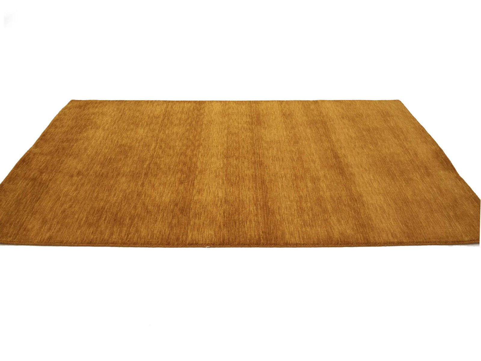 Orange Modern Solid 5X8 Gabbeh Oriental Rug - 7