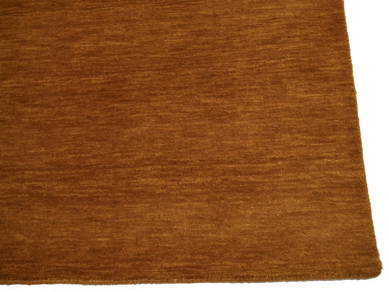 Orange Modern Solid 5X8 Gabbeh Oriental Rug - 9
