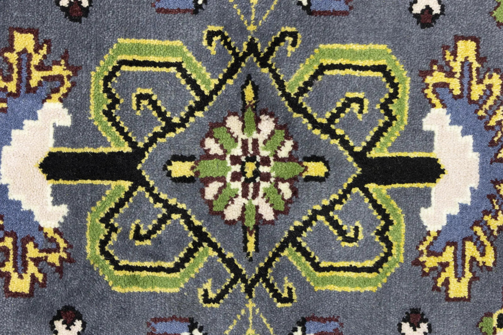 Gray Floral Tribal 9X12 Oriental Rug - 9
