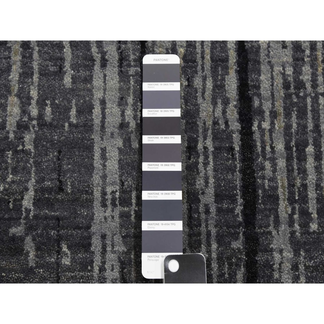 Gray, Modern Ombre Design, Pure Wool Hand Knotted Oversized Rug - 8