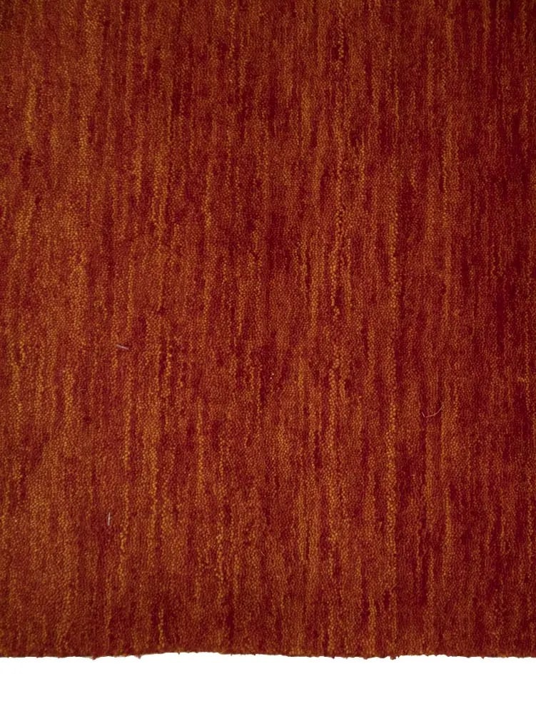 Orange Red Modern Solid 6X9 Gabbeh Oriental Rug - 10