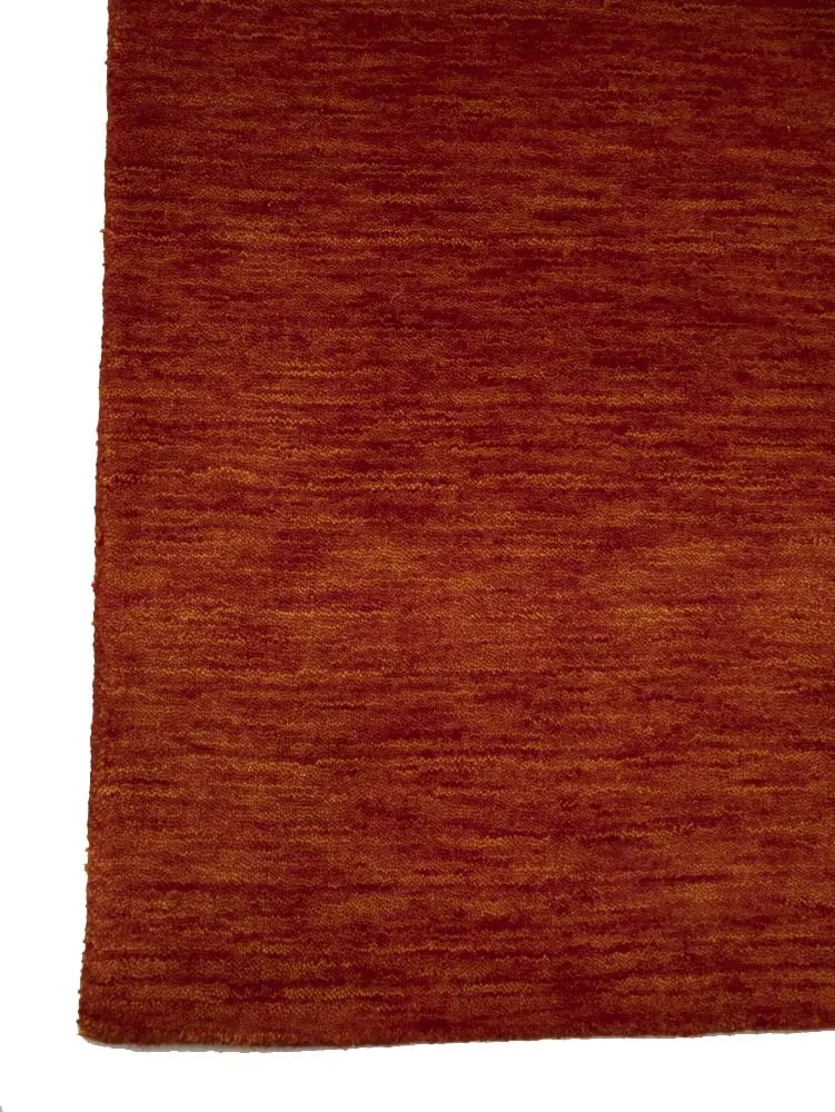 Orange Red Modern Solid 6X9 Gabbeh Oriental Rug - 11