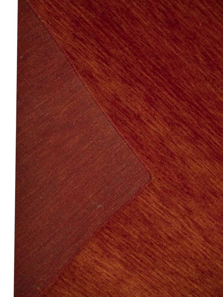 Orange Red Modern Solid 6X9 Gabbeh Oriental Rug - 14