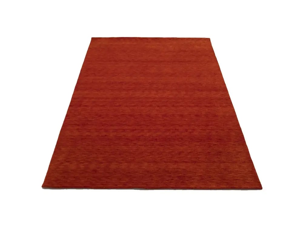 Orange Red Modern Solid 6X9 Gabbeh Oriental Rug - 3
