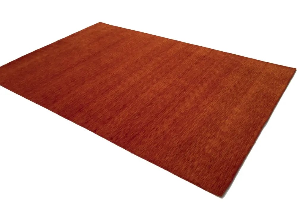 Orange Red Modern Solid 6X9 Gabbeh Oriental Rug - 4
