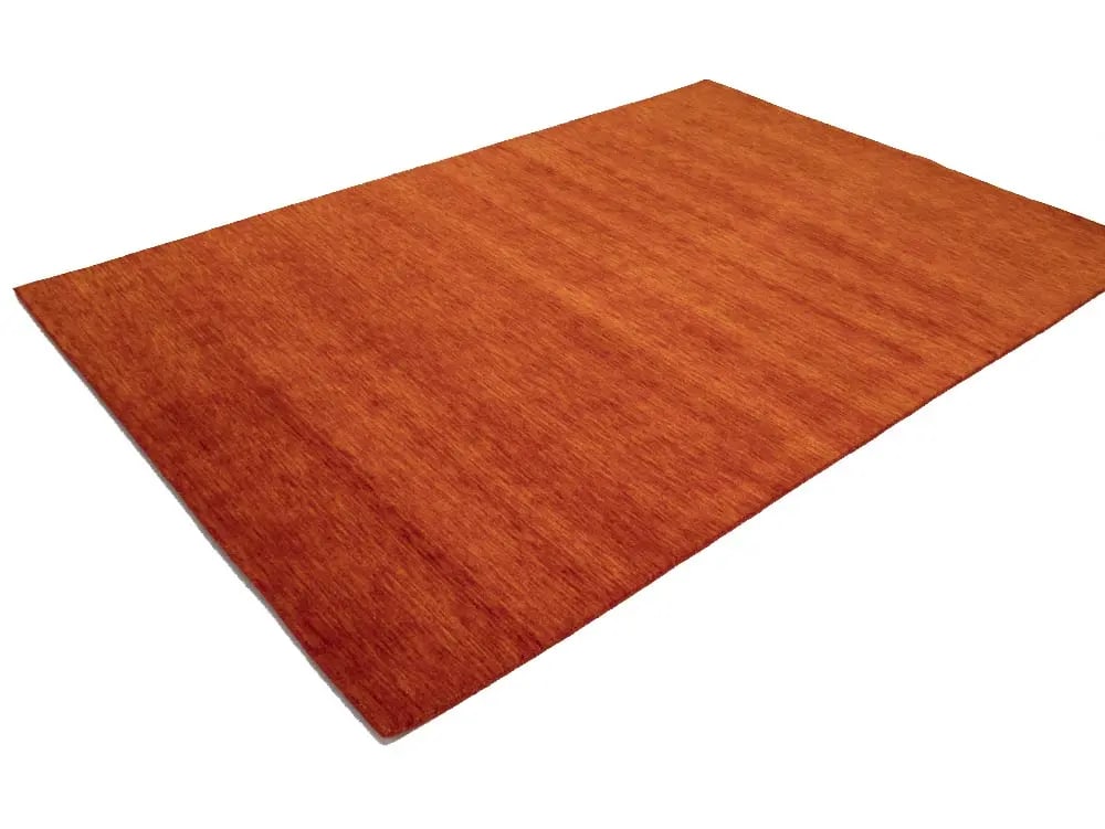 Orange Red Modern Solid 6X9 Gabbeh Oriental Rug - 5