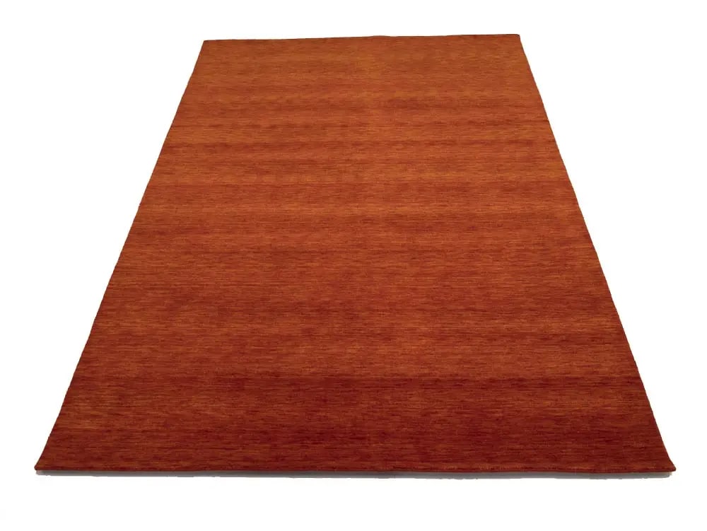 Orange Red Modern Solid 6X9 Gabbeh Oriental Rug - 6