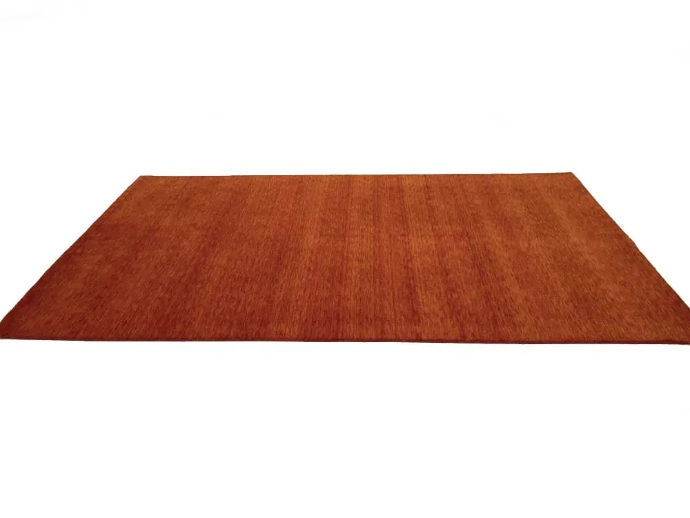 Orange Red Modern Solid 6X9 Gabbeh Oriental Rug - 7