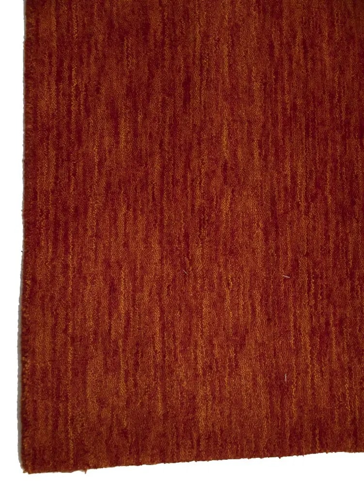 Orange Red Modern Solid 6X9 Gabbeh Oriental Rug - 9