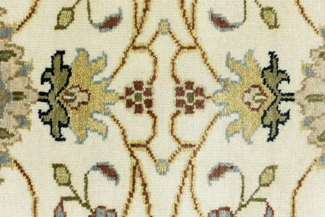 Cream Floral Osh Chobi 3X12 Peshawar Oriental Runner Rug - 9
