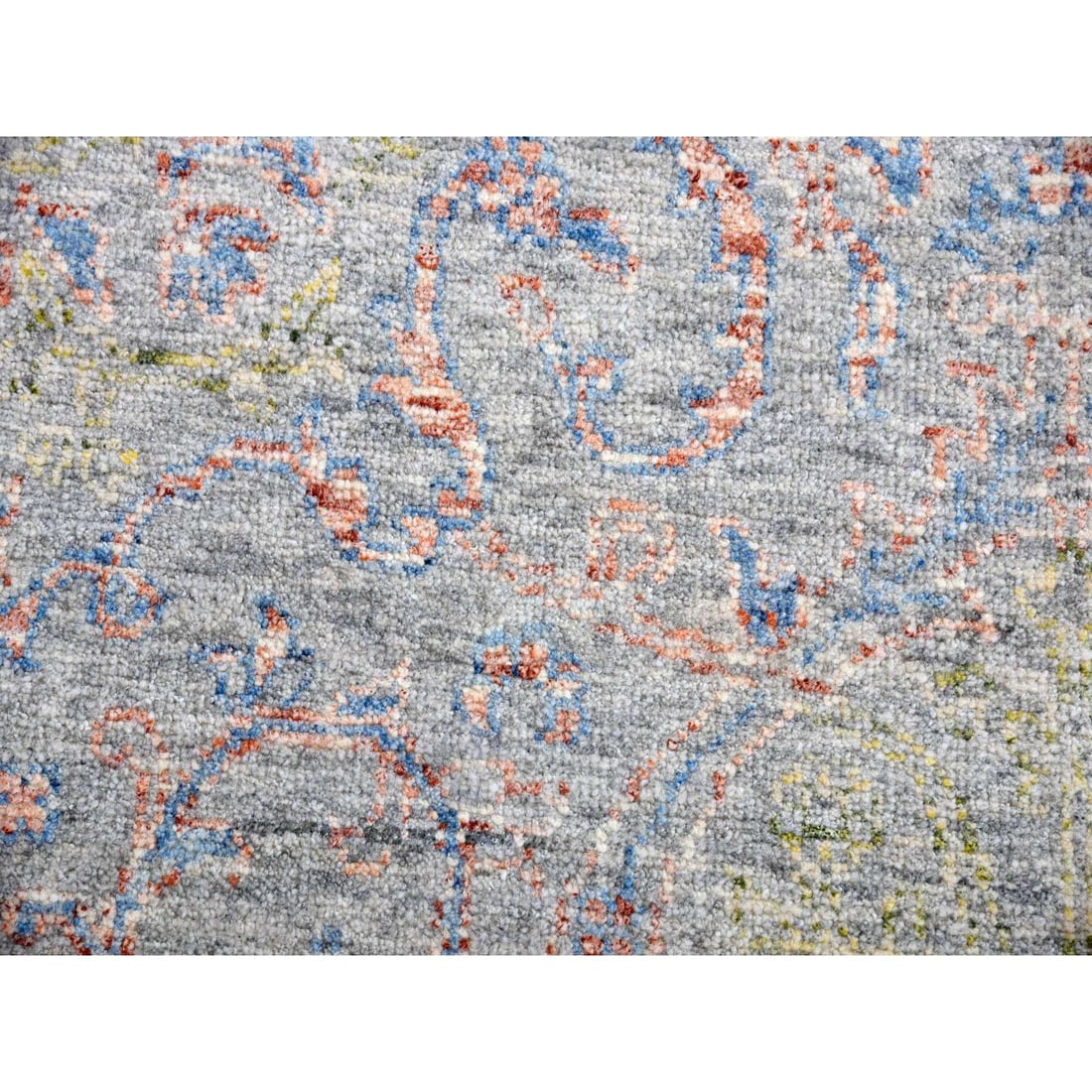 Gray Goose Oushak influence with Salt and Pepper Motif 100% Wool Rug - 8