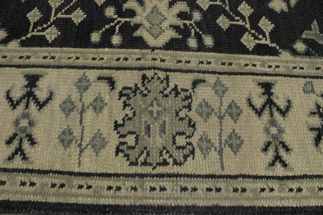 Charcoal Transitional Floral 5X7 Oriental Rug - 11
