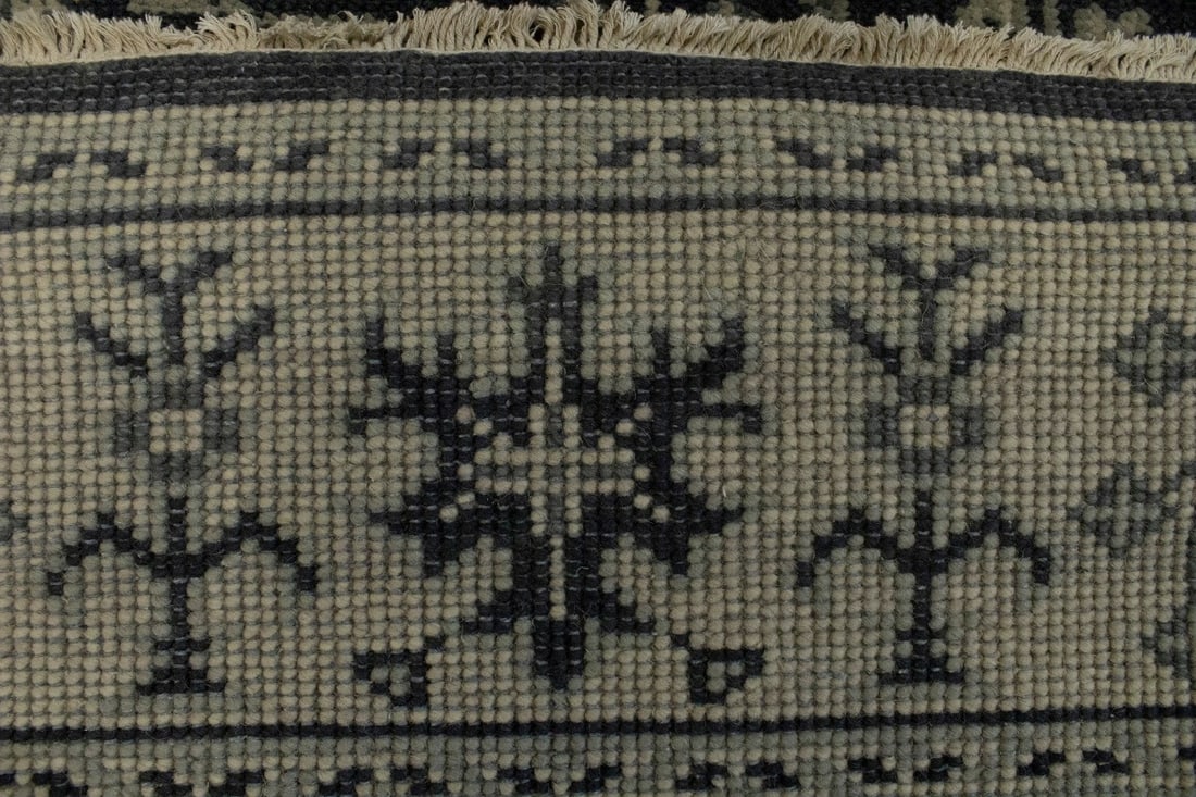 Charcoal Transitional Floral 5X7 Oriental Rug - 13