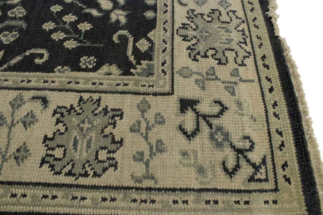 Charcoal Transitional Floral 5X7 Oriental Rug - 9