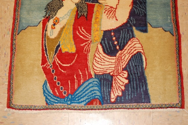 Persian TABRIZ RUG 2'2" x 2'11" - 2