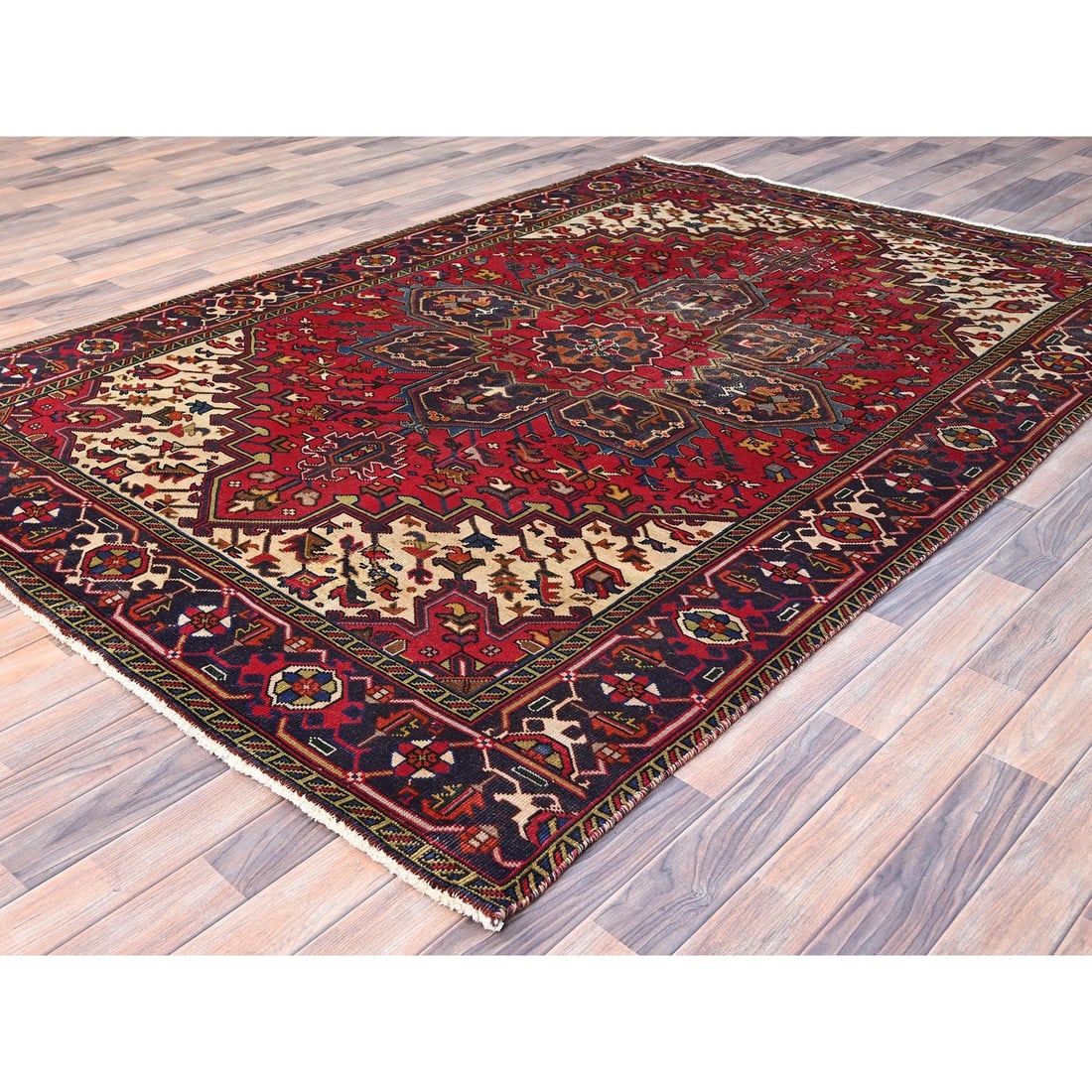Cranberry Zing Red Zoroastrian Cleaned and Secured Oriental Wool Rug - 3