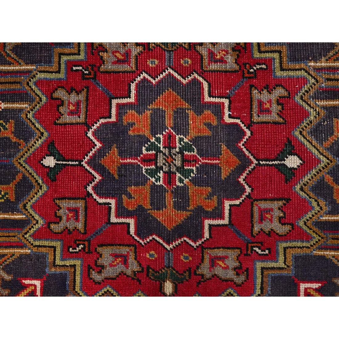 Cranberry Zing Red Zoroastrian Cleaned and Secured Oriental Wool Rug - 8