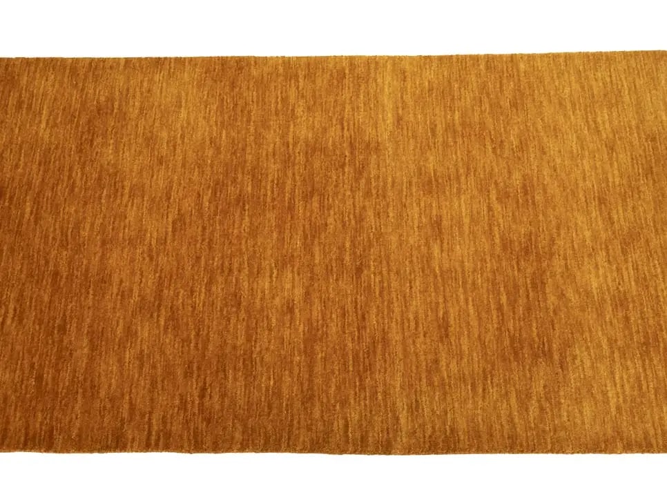 Orange Modern Solid 3X8 Gabbeh Oriental Runner Rug - 7