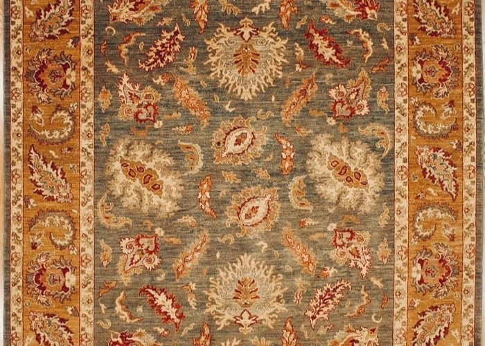 Hand Knotted Agra Sage Green Wool Oriental Area Rug Carpet 8' x 9'10" - 3