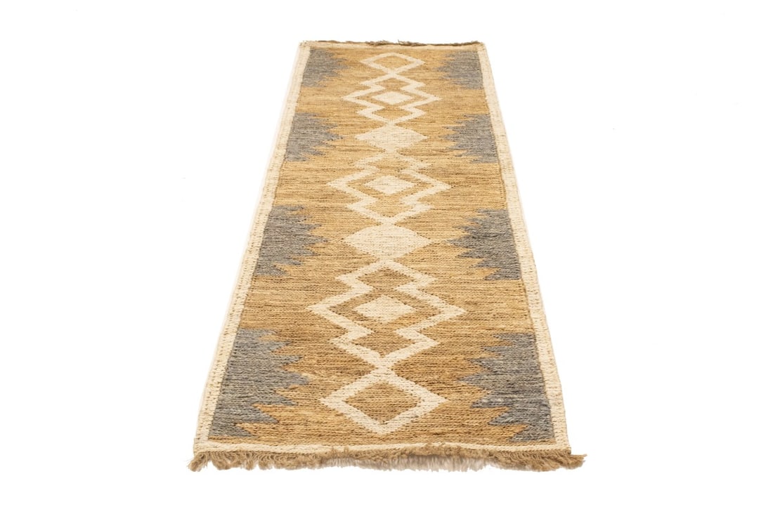 Braided Style Jute Sumak 3X8 Modern Runner Rug - 3