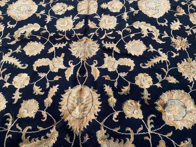 EXQUISITE SILK &WOOL MAHAL DESIGN RUG 8.9x12.2 - 2