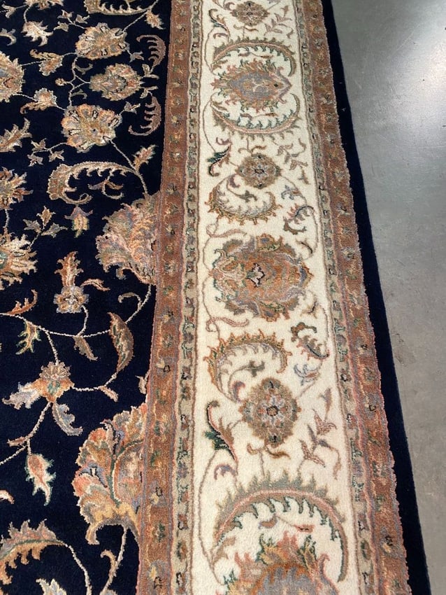 EXQUISITE SILK &WOOL MAHAL DESIGN RUG 8.9x12.2 - 4