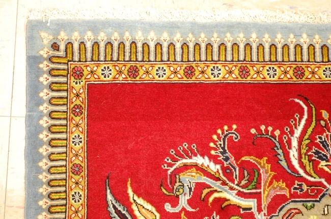 Persian KASHAN RUG 2'3" x3'1" - 2
