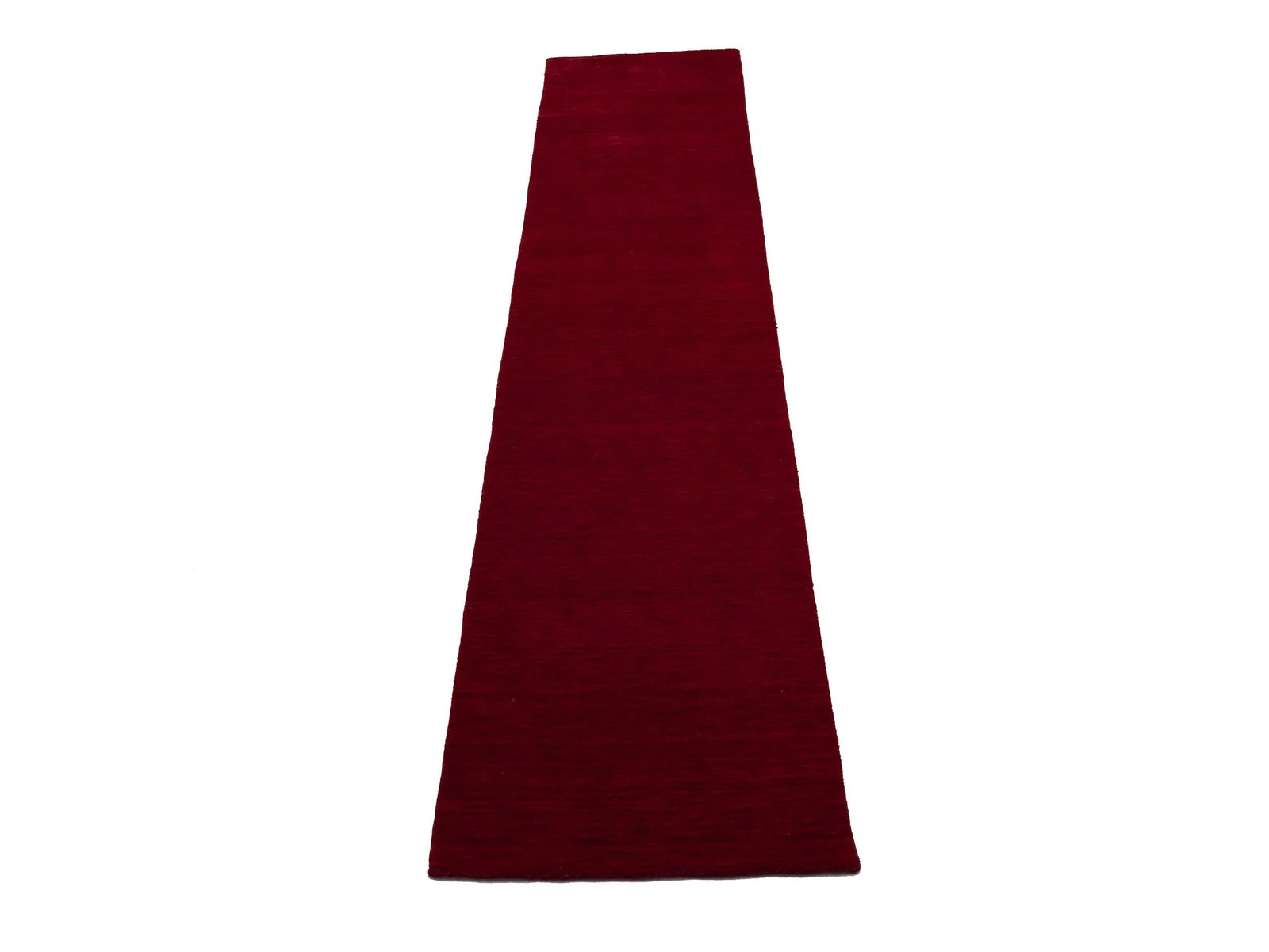 Red Modern Solid 3X12 Gabbeh Oriental Runner Rug - 2